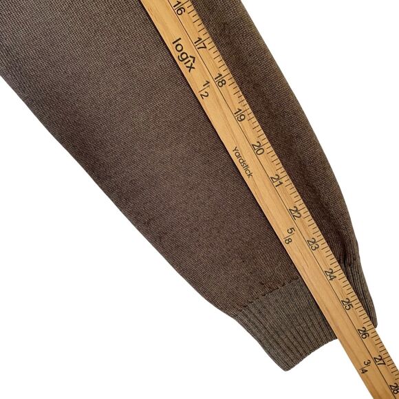 Bugatchi  Merino Wool Sweater Mens M Brown Crewneck Pullover Made Italy Designer - Picture 6 of 8